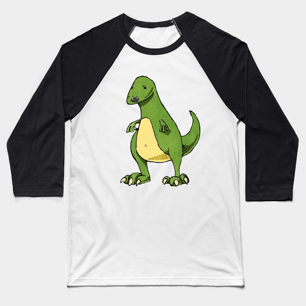 Mean Mean Dinosaur Baseball T-Shirt by DeadKiriyama